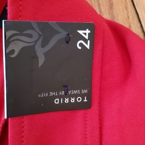 TORRID Hot Red Pants Size 24